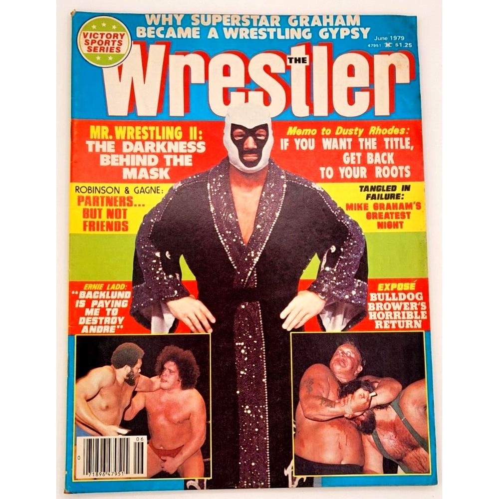 THE WRESTLER JUNE 1979 MR. WRESTLING II ERNIE LADD ANDRE THE GIANT DUSTY‎ RHODES